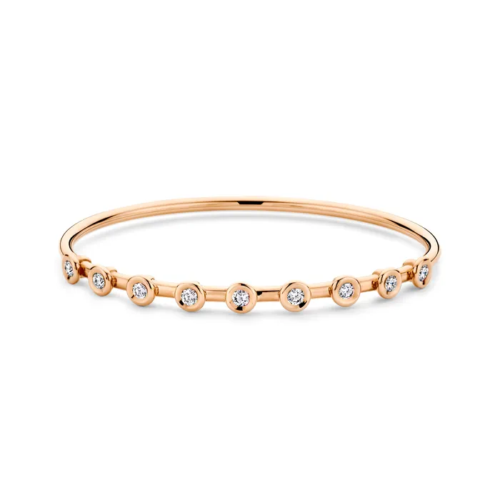 9 Bezel Set Diamond Bangle HULCHI BELLUNI Bracelets