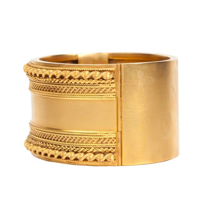 Bracelets Bell Bird Antiques Victorian Gilded Bangle Bracelet