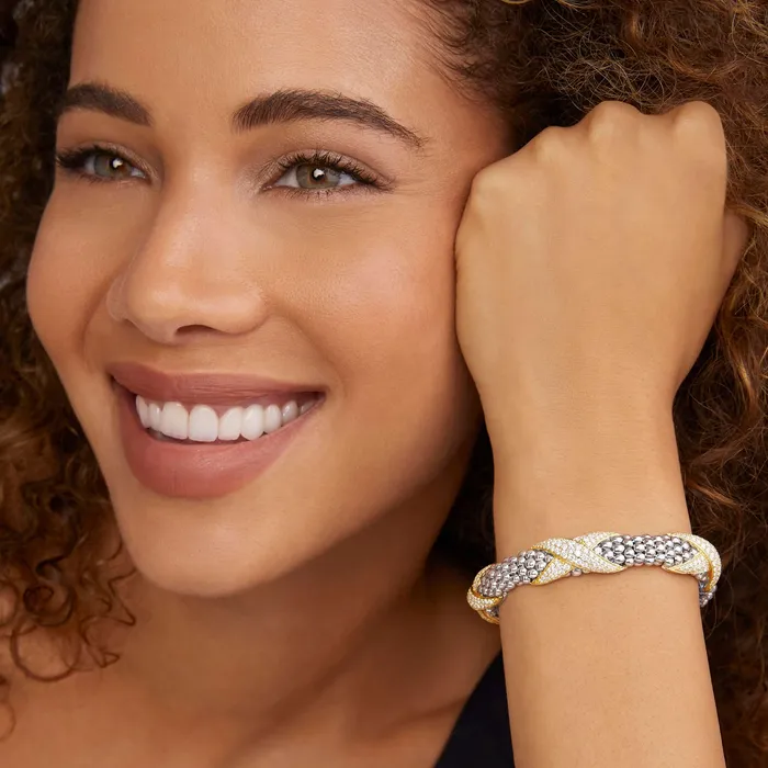 Embrace Three Station Diamond X Caviar Bracelet 9mm LAGOS Bracelets