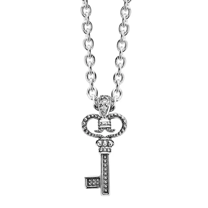 LAGOS Beloved Caviar Key Diamond Pendant Necklace Necklaces