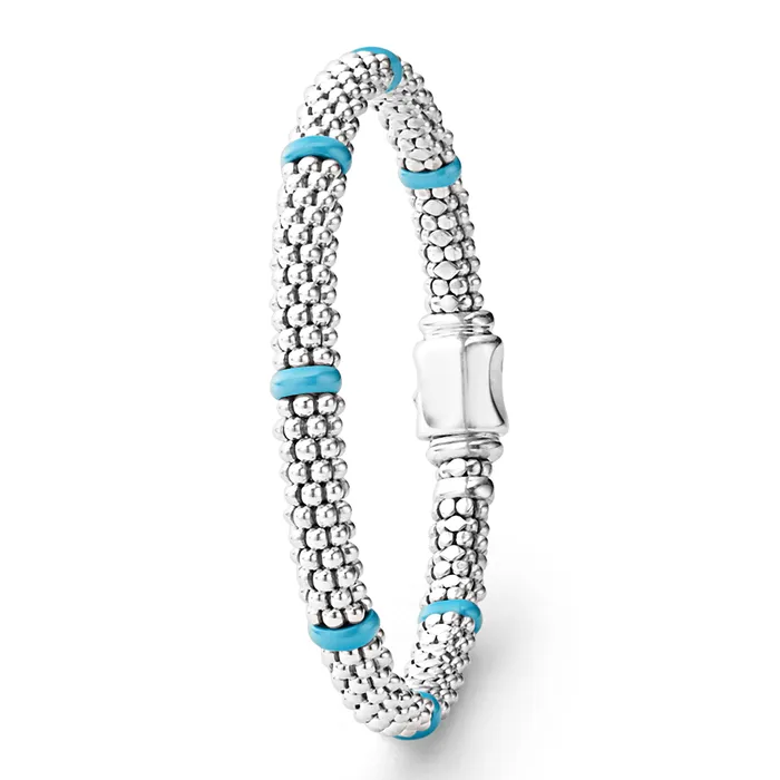 LAGOS Bracelets Blue Caviar Ceramic Station Caviar Bracelet 6mm