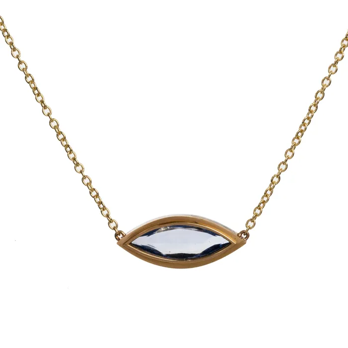 Necklaces Bell Bird In House Bell Bird Sapphire and Diamond Pendant Necklace