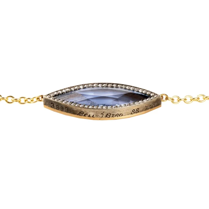 Necklaces Bell Bird In House Bell Bird Sapphire and Diamond Pendant Necklace