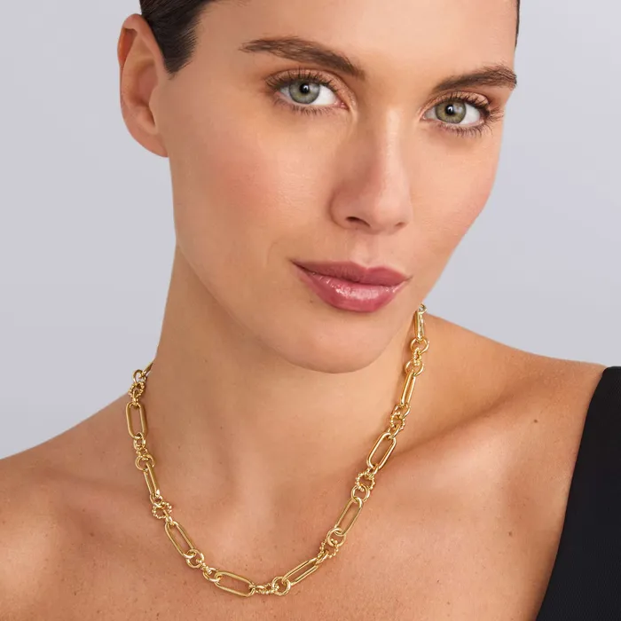 Necklaces LAGOS Signature Caviar 18K Gold Link Necklace
