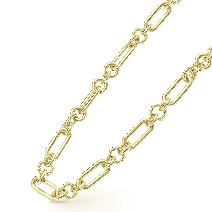 Necklaces LAGOS Signature Caviar 18K Gold Link Necklace