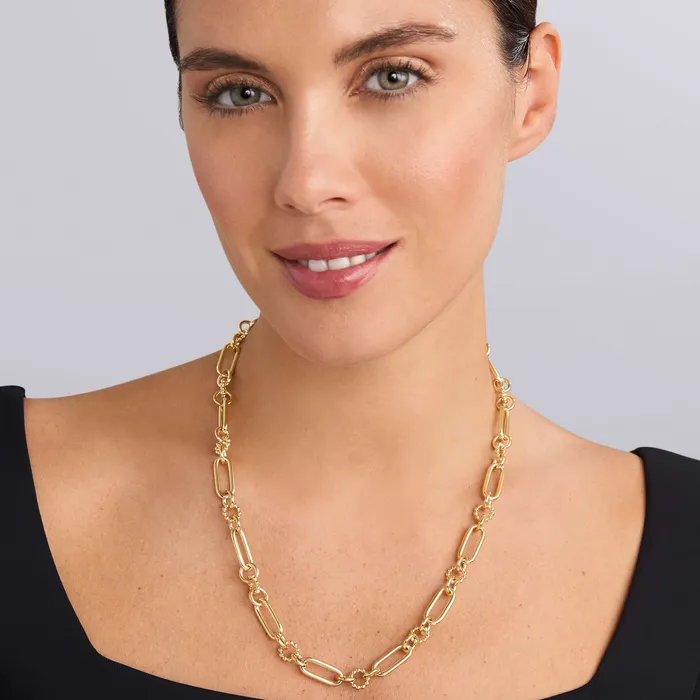 Necklaces LAGOS Signature Caviar 18K Gold Link Necklace