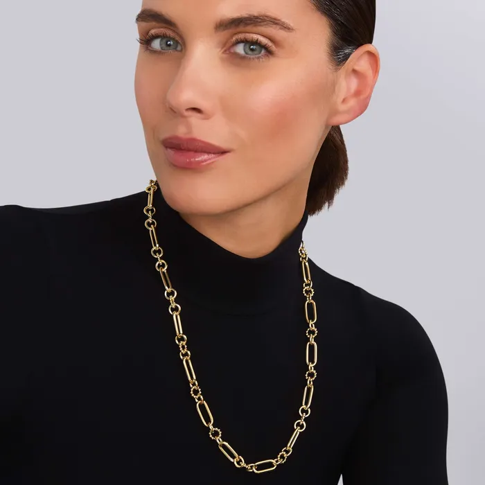 Necklaces LAGOS Signature Caviar 18K Gold Link Necklace