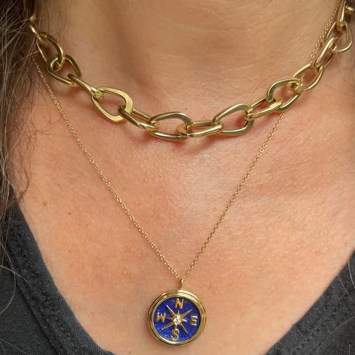 NicoleHD Jewelry Necklaces Pear Link Chain Necklace
