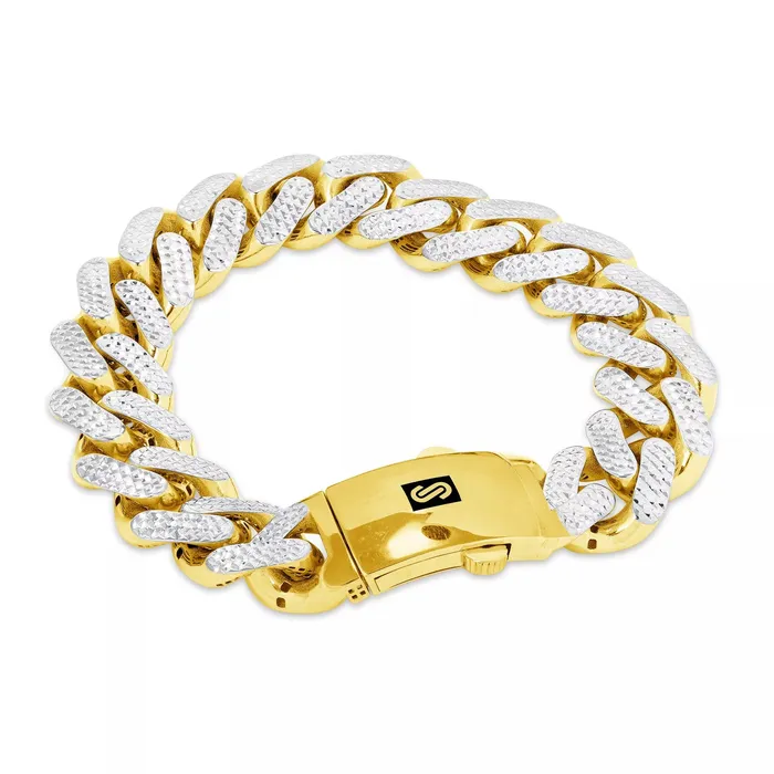 10k Yellow Gold 17mm Monaco Miami Cuban Link Diamond Cut Pave Chain Bracelet 9 Goldiacom Bracelets 10k Yellow Gold 17mm Monaco Miami Cuban Link Diamond Cut Pave Chain Bracelet 9 Goldiacom Bracelets
