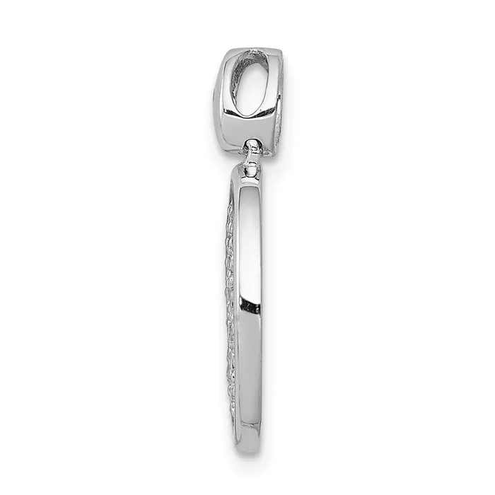 14k White Gold 12ct Real Diamond Fancy Oval Pendant Goldia Necklaces