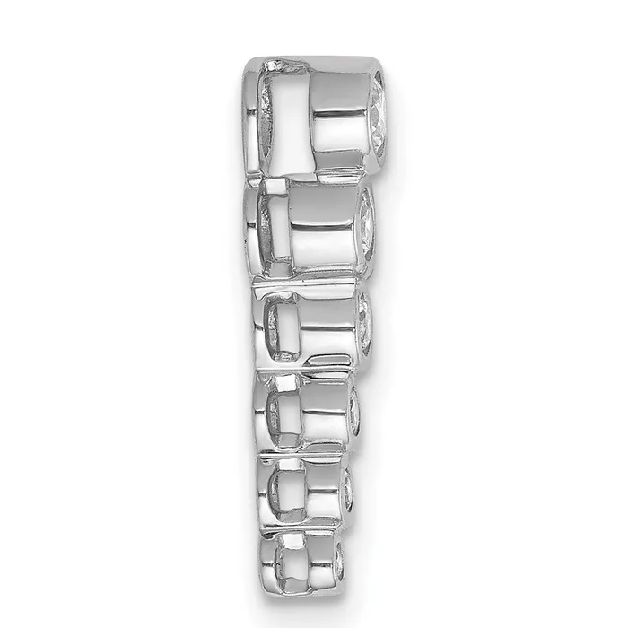 14k White Gold 14ct Real Diamond Fancy Chain Slide Goldia Necklaces
