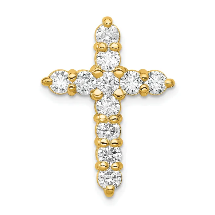 14k Yellow Gold 1 14 Ct Lab Grown Diamond VSSI G Cross Chain Slide Pendant Goldia Necklaces 14k Yellow Gold 1 14 Ct Lab Grown Diamond VSSI G Cross Chain Slide Pendant Goldia Necklaces