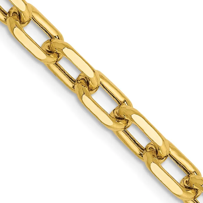 14K Yellow Gold 26 inch 49mm SemiSolid Diamondcut Open Link Cable with Lobster Clasp Chain Necklace MDS Necklaces 14K Yellow Gold 26 inch 49mm SemiSolid Diamondcut Open Link Cable with Lobster Clasp Chain Necklace MDS Necklaces
