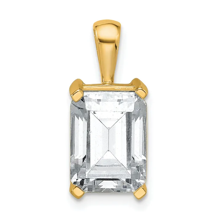 14k Yellow Gold 4 Ct Certified Lab Grown Diamond VSSI G Emerald Four Prong Pendant Goldia Necklaces 14k Yellow Gold 4 Ct Certified Lab Grown Diamond VSSI G Emerald Four Prong Pendant Goldia Necklaces