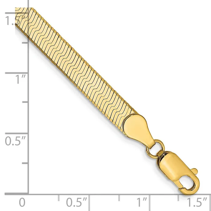 14K Yellow Gold 7 inch 5mm Silky Herringbone with Lobster Clasp Bracelet MDS Bracelets 14K Yellow Gold 7 inch 5mm Silky Herringbone with Lobster Clasp Bracelet MDS Bracelets