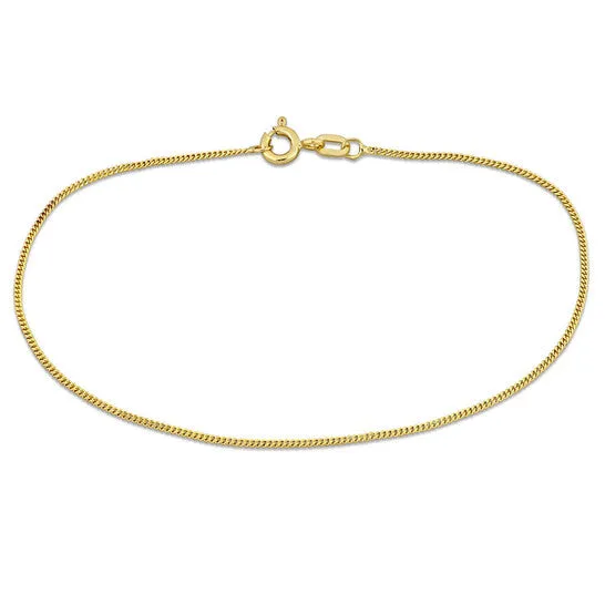 Bracelets JMS always Original Amour 1mm Diamond Cut Flat Curb Bracelet in 14k Yellow Gold 75 in Bracelets JMS always Original Amour 1mm Diamond Cut Flat Curb Bracelet in 14k Yellow Gold 75 in