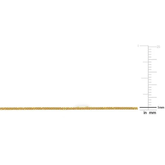 Bracelets JMS always Original Amour 1mm Diamond Cut Flat Curb Bracelet in 14k Yellow Gold 75 in Bracelets JMS always Original Amour 1mm Diamond Cut Flat Curb Bracelet in 14k Yellow Gold 75 in