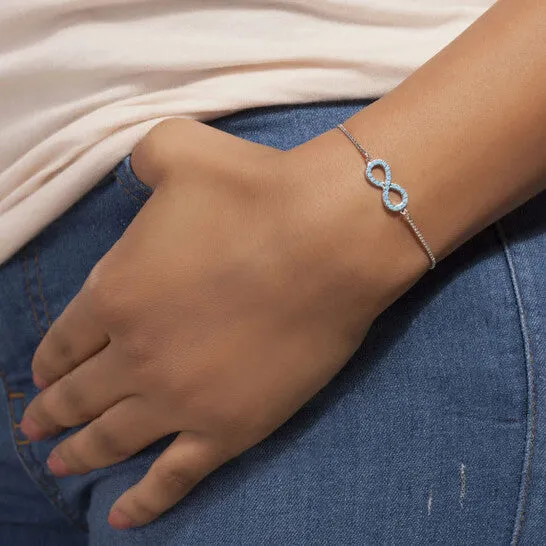 Bracelets JMS always Original Elegant Confetti Womens 18K White Gold Plated Simulated Turquoise Adjustable Bolo Infinity Pendant Bracelet Bracelets JMS always Original Elegant Confetti Womens 18K White Gold Plated Simulated Turquoise Adjustable Bolo Infinity Pendant Bracelet