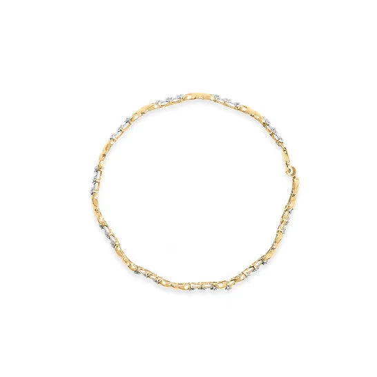 Bracelets JMS always Original Haus of Brilliance 10k Yellow Gold 13 Cttw Diamond 3 Stone and XLink Bracelet IJ Color I1I2 Clarity 750 Inches Bracelets JMS always Original Haus of Brilliance 10k Yellow Gold 13 Cttw Diamond 3 Stone and XLink Bracelet IJ Color I1I2 Clarity 750 Inches