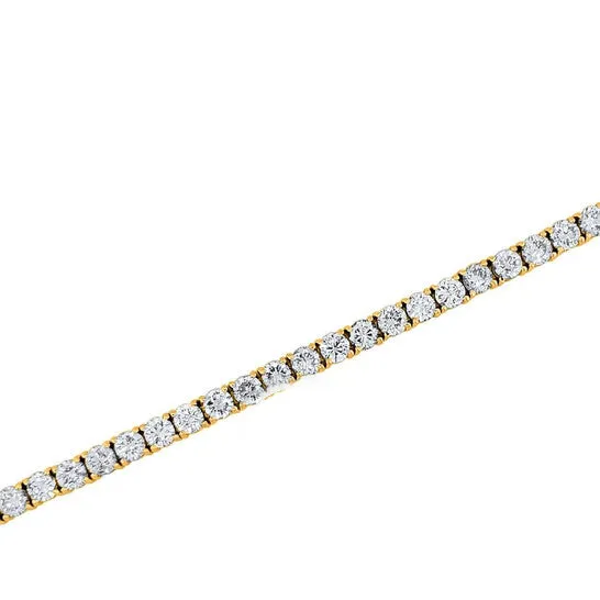 Bracelets JMS always Original Maulijewels 25 Carat Brilliant Cut Round Lab Grown Diamond 7 Tennis Bracelet For Women In 14K Solid Yellow Gold Bracelets JMS always Original Maulijewels 25 Carat Brilliant Cut Round Lab Grown Diamond 7 Tennis Bracelet For Women In 14K Solid Yellow Gold
