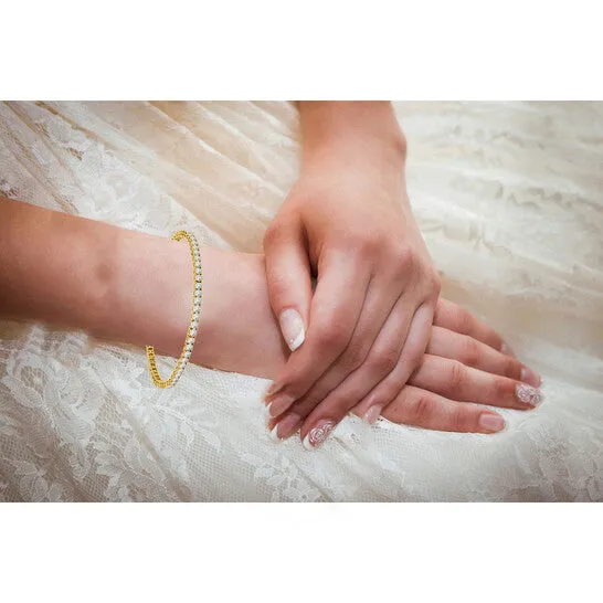 Bracelets JMS always Original Maulijewels 25 Carat Brilliant Cut Round Lab Grown Diamond 7 Tennis Bracelet For Women In 14K Solid Yellow Gold Bracelets JMS always Original Maulijewels 25 Carat Brilliant Cut Round Lab Grown Diamond 7 Tennis Bracelet For Women In 14K Solid Yellow Gold