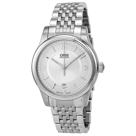 Bracelets JMS always Original Oris Classic Date Silver Dial Stainless Steel Mens Watch 01 733 7578 403107 8 18 61 Bracelets JMS always Original Oris Classic Date Silver Dial Stainless Steel Mens Watch 01 733 7578 403107 8 18 61