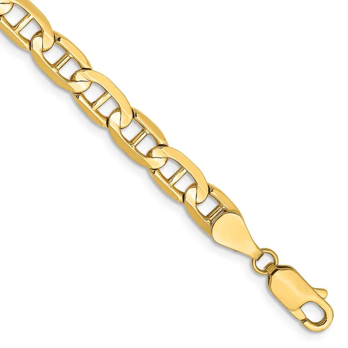 Bracelets MDS Solid 14K Yellow Gold 7 inch 525mm Concave Anchor with Lobster Clasp Bracelet Bracelets MDS Solid 14K Yellow Gold 7 inch 525mm Concave Anchor with Lobster Clasp Bracelet
