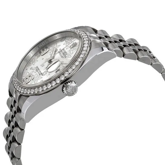 Bracelets Original Rolex Oyster Perpetual Datejust 36 Silver Floral Dial Stainless Steel Jubilee Bracelet Automatic Ladies Watch 116244SFAJ JMS always Bracelets Original Rolex Oyster Perpetual Datejust 36 Silver Floral Dial Stainless Steel Jubilee Bracelet Automatic Ladies Watch 116244SFAJ JMS always