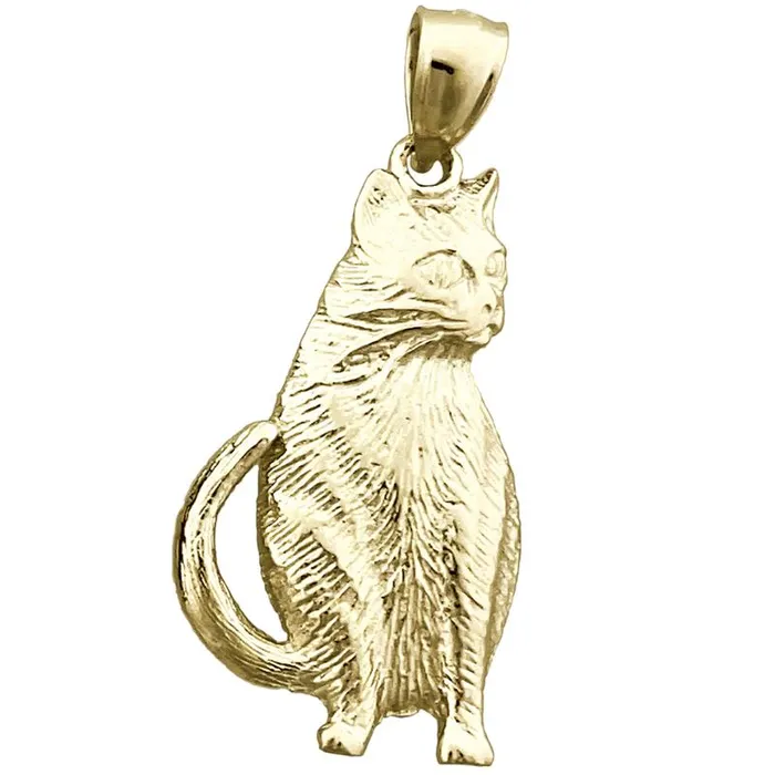Goldia Necklaces 14K Gold Cat Pendant