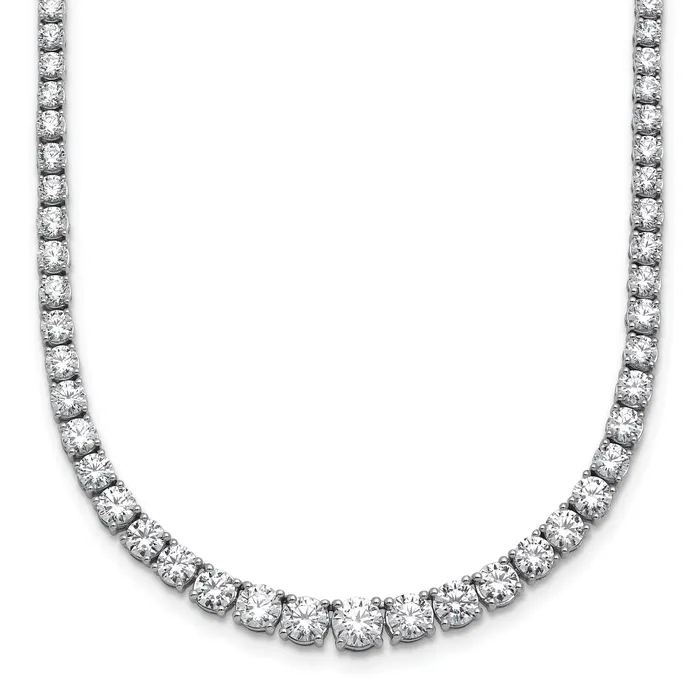 Goldia Necklaces 14k White Gold 9 78 Ct Lab Grown Diamond VSSI G 18 inch Graduated Tennis Necklace Goldia Necklaces 14k White Gold 9 78 Ct Lab Grown Diamond VSSI G 18 inch Graduated Tennis Necklace