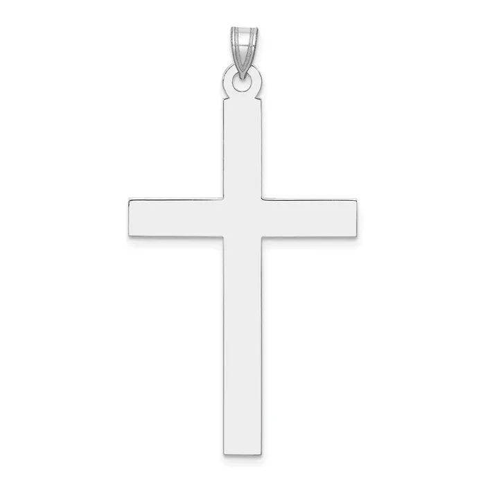 Goldia Necklaces 14k White Gold Polished Cross Pendant