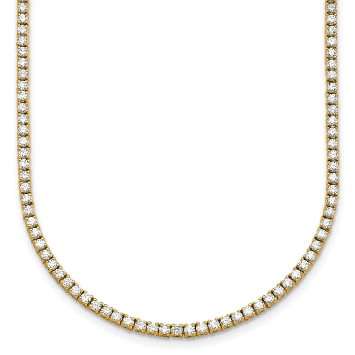 Goldia Necklaces 14k Yellow Gold 5 12 Ct Lab Grown Diamond VSSI G Round 22 inch Straight Tennis Necklace Goldia Necklaces 14k Yellow Gold 5 12 Ct Lab Grown Diamond VSSI G Round 22 inch Straight Tennis Necklace