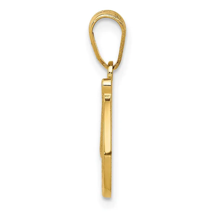 Goldia Necklaces 14k Yellow GoldY Script Letter D Initial Pendant