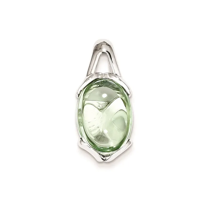 Goldia Necklaces Sterling Silver Green Quartz Pendant