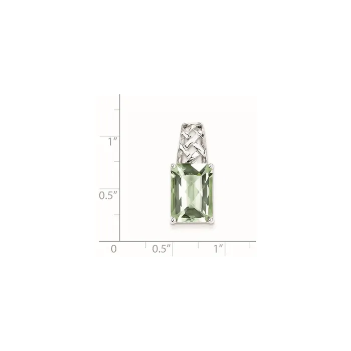 Goldia Necklaces Sterling Silver Green Quartz Pendant