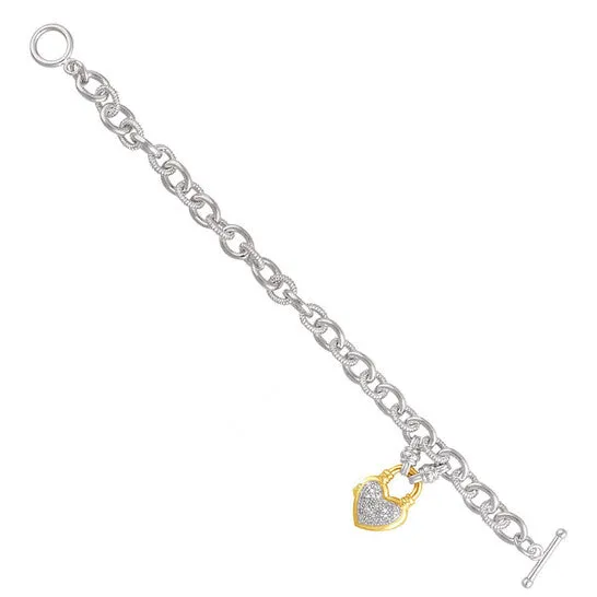 JMS always Bracelets Original Diamond Muse 025 cttw Yellow Gold Over Sterling Silver Heart Toggle Bracelet for Women JMS always Bracelets Original Diamond Muse 025 cttw Yellow Gold Over Sterling Silver Heart Toggle Bracelet for Women