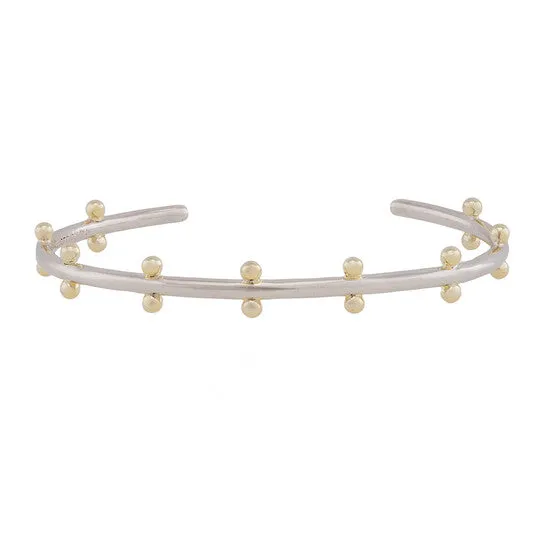 JMS always Bracelets Original Rachel Glauber Rhodium and 14K Gold Plated Cuff Bracelet JMS always Bracelets Original Rachel Glauber Rhodium and 14K Gold Plated Cuff Bracelet