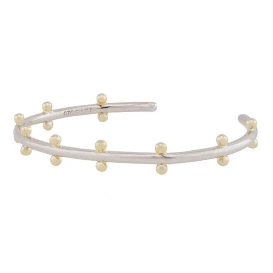 JMS always Bracelets Original Rachel Glauber Rhodium and 14K Gold Plated Cuff Bracelet JMS always Bracelets Original Rachel Glauber Rhodium and 14K Gold Plated Cuff Bracelet
