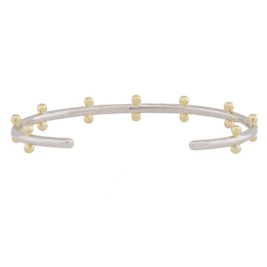 JMS always Bracelets Original Rachel Glauber Rhodium and 14K Gold Plated Cuff Bracelet JMS always Bracelets Original Rachel Glauber Rhodium and 14K Gold Plated Cuff Bracelet