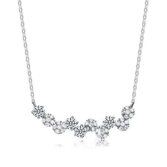 JMS always Necklaces Original Megan Walford Sterling Silver Cubic Zirconia Garland Necklace JMS always Necklaces Original Megan Walford Sterling Silver Cubic Zirconia Garland Necklace