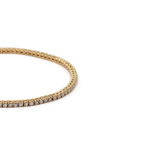 JMS always Original Estate Jewelry 18K Yellow Gold Diamond Tennis Bracelet Bracelets JMS always Original Estate Jewelry 18K Yellow Gold Diamond Tennis Bracelet Bracelets