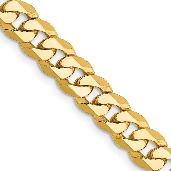 MDS Necklaces Solid 14K Yellow Gold 20 inch 625mm Flat Beveled Curb with Lobster Clasp Chain Necklace MDS Necklaces Solid 14K Yellow Gold 20 inch 625mm Flat Beveled Curb with Lobster Clasp Chain Necklace