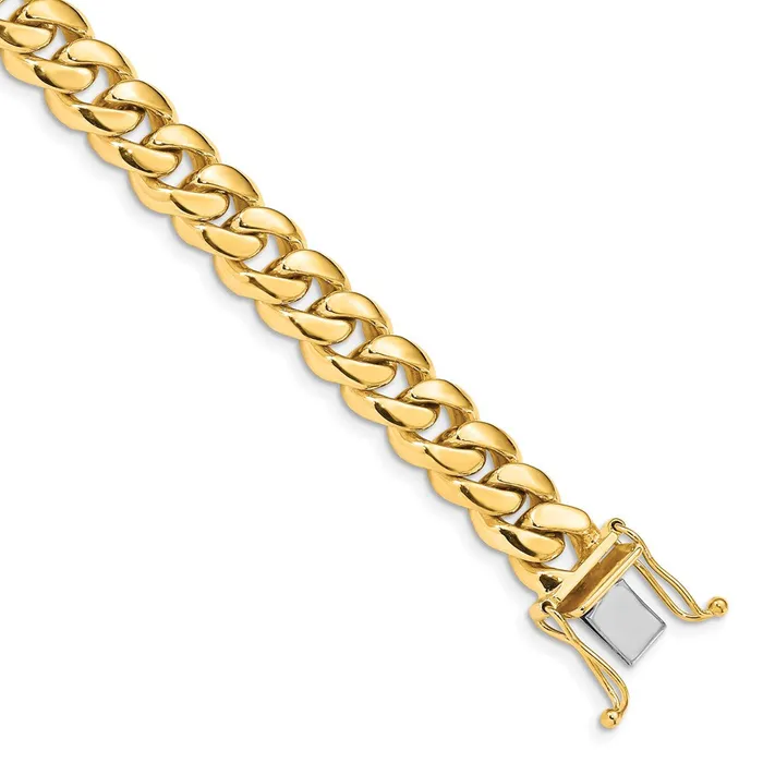 MDS Necklaces Solid 14K Yellow Gold 20 inch 87mm Hand Polished Miami Cuban Link with Box Catch Clasp Chain Necklace MDS Necklaces Solid 14K Yellow Gold 20 inch 87mm Hand Polished Miami Cuban Link with Box Catch Clasp Chain Necklace
