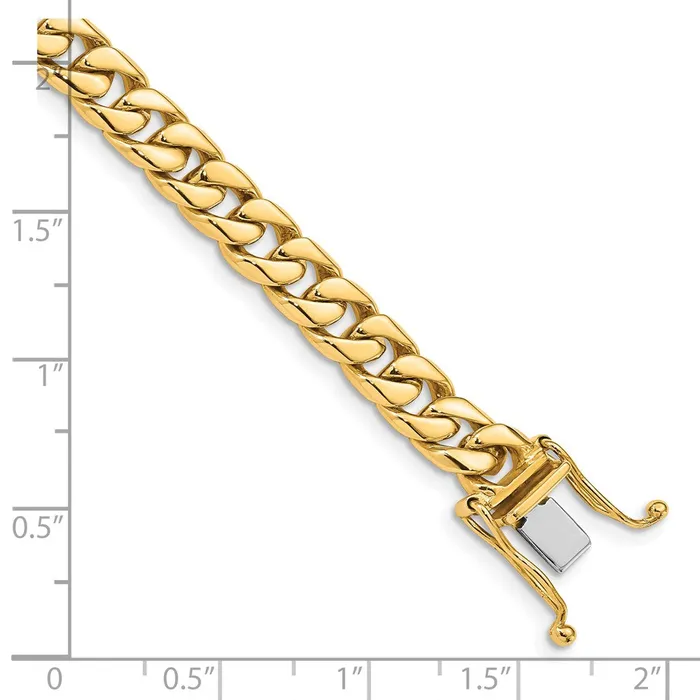 MDS Necklaces Solid 14K Yellow Gold 22 inch 68mm Hand Polished Flat Beveled Curb Link with Box Catch Clasp Chain Necklace MDS Necklaces Solid 14K Yellow Gold 22 inch 68mm Hand Polished Flat Beveled Curb Link with Box Catch Clasp Chain Necklace