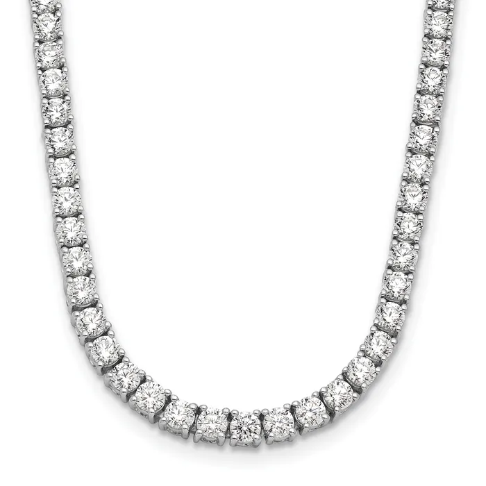 Necklaces 14k White Gold 10 Ct Lab Grown Diamond VSSI G 16 inch Tennis Necklace Goldia Necklaces 14k White Gold 10 Ct Lab Grown Diamond VSSI G 16 inch Tennis Necklace Goldia