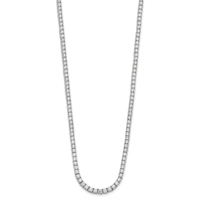 Necklaces 14k White Gold 10 Ct Lab Grown Diamond VSSI G 16 inch Tennis Necklace Goldia