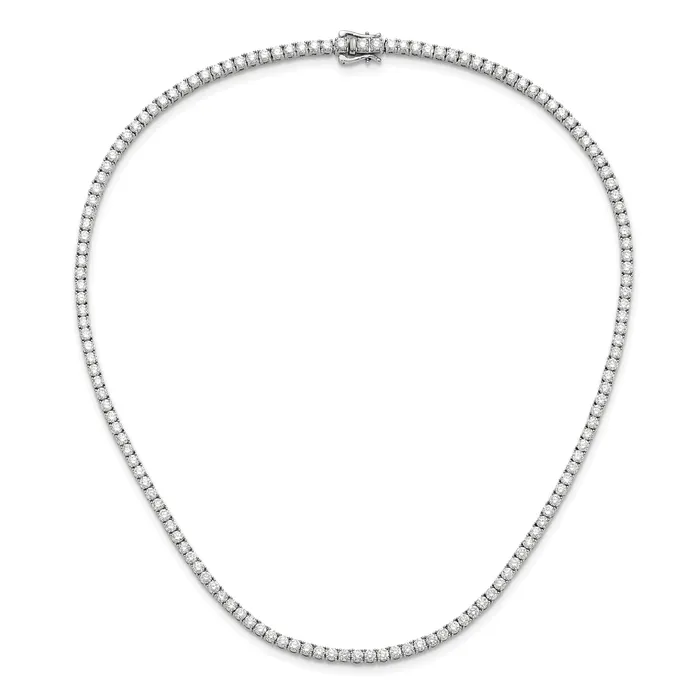 Necklaces 14k White Gold 10 Ct Lab Grown Diamond VSSI G 16 inch Tennis Necklace Goldia