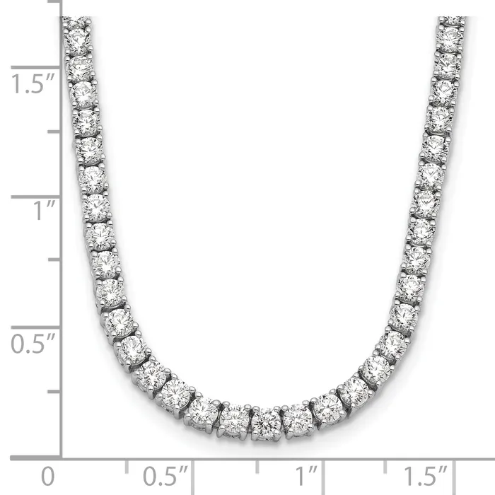 Necklaces 14k White Gold 10 Ct Lab Grown Diamond VSSI G 16 inch Tennis Necklace Goldia