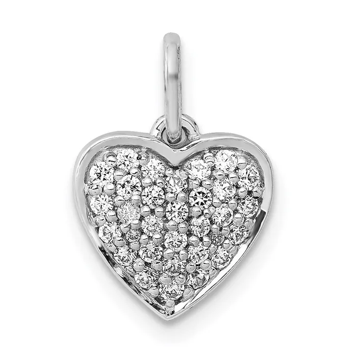 Necklaces Goldia 14k White Gold 14ct Real Diamond Heart Pendant