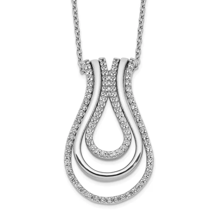Necklaces Goldia 14k White Gold Real Diamond Fancy Necklace